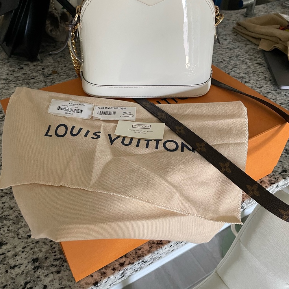 Authentic Louis Vuitton Mini Alma (snow) Crossbody Bag